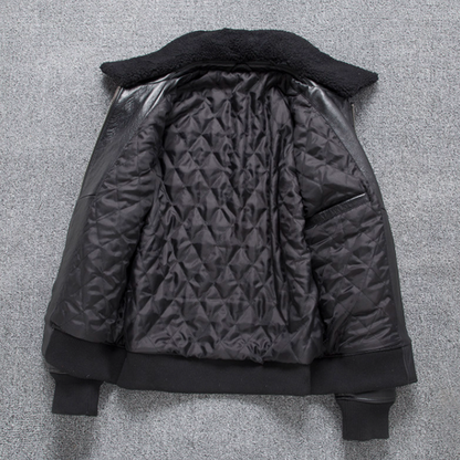 Leather Flight Jacket  V0874