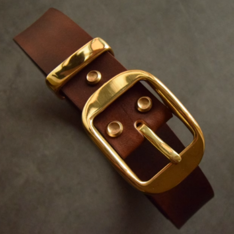 Retro leather buckle belt V0236