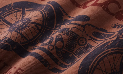 Retro bike logo print sweatshirt V0424