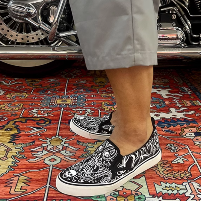 Cashew Flower Skull Slip-on V0098 – VELOCITY LABEL