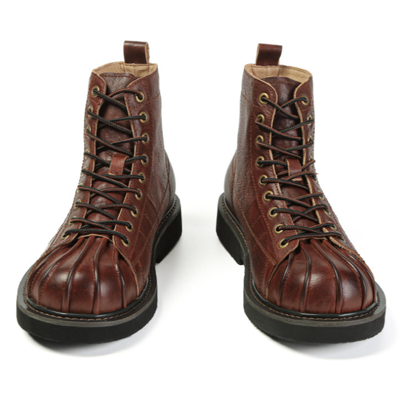 Classic Leather High-Top Boots V1032