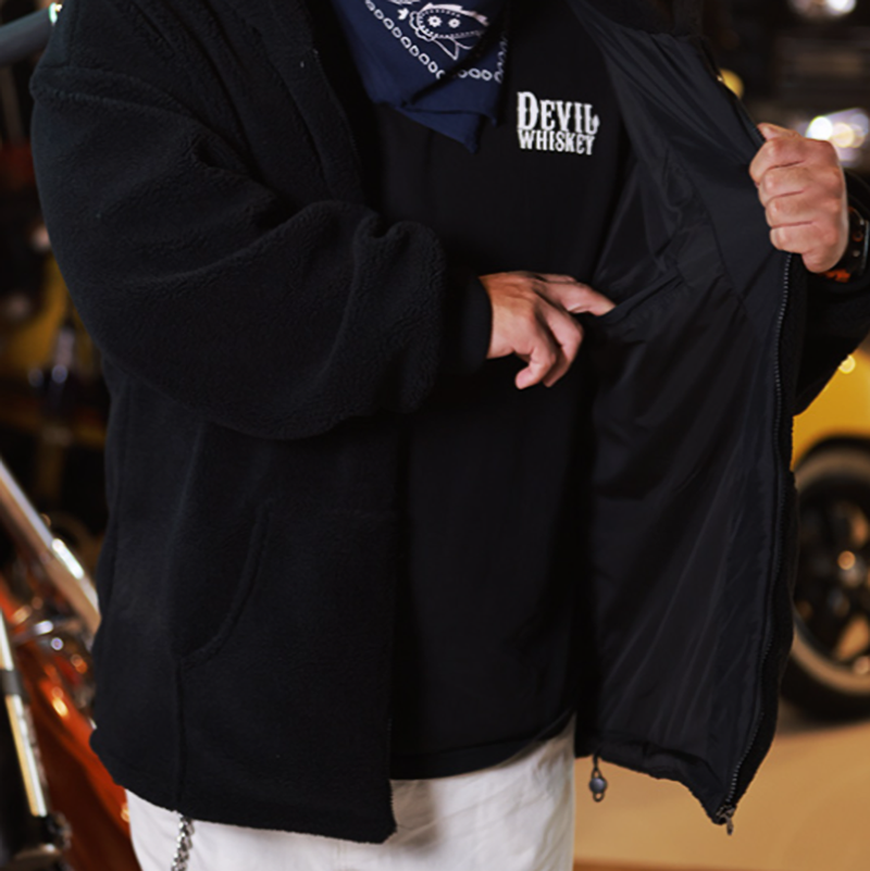 Big size Faux Lambswool Jacket V0813