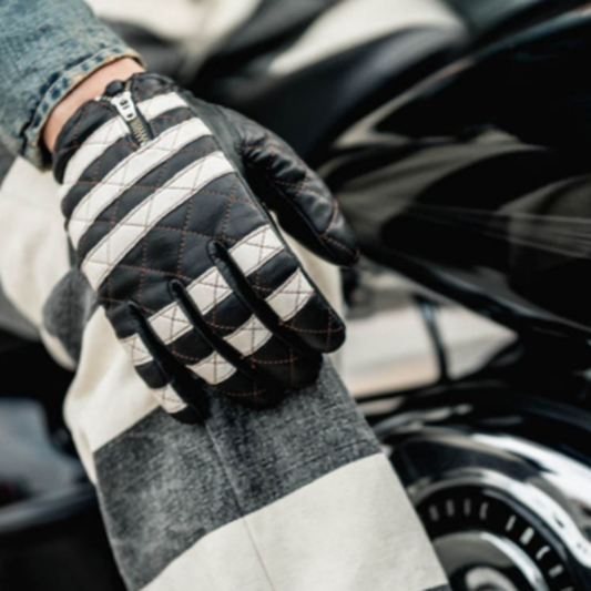Vintage Biker Leather Gloves