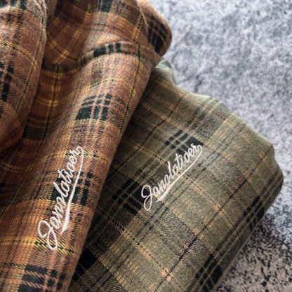 Retro Plaid Casual Shirt V0922