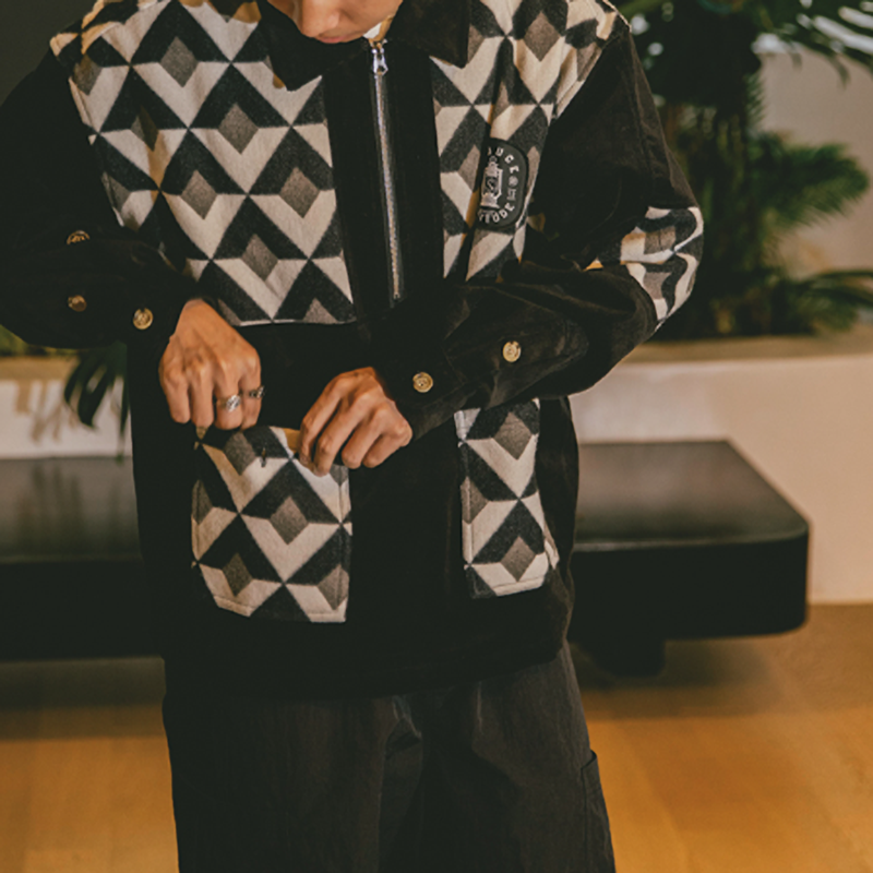 Retro Diamond Coach Jacket V0846