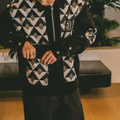 Retro Diamond Coach Jacket V0846