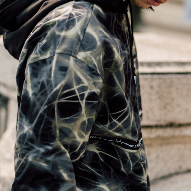 Vintage Hooded Pullover Jacket V0808