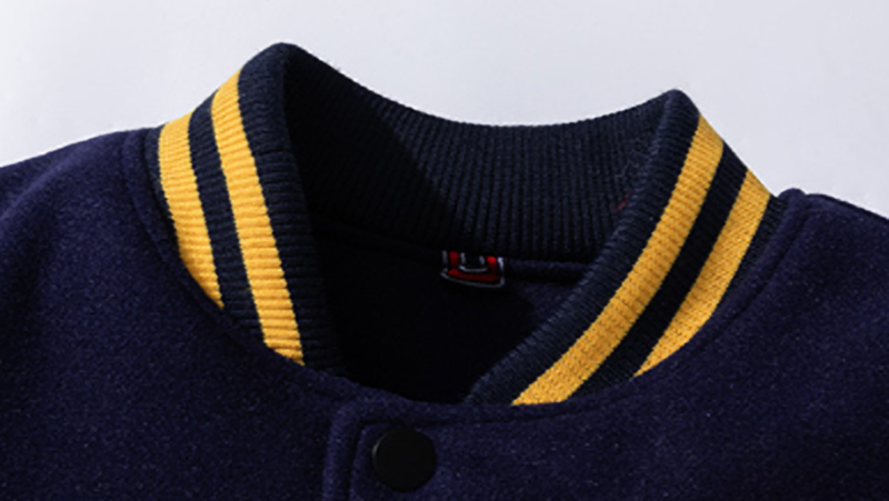 Retro Color-Block Baseball Jacket V0841