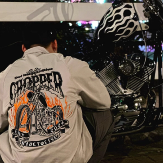 Vintage Biker Coach Jacket V0865