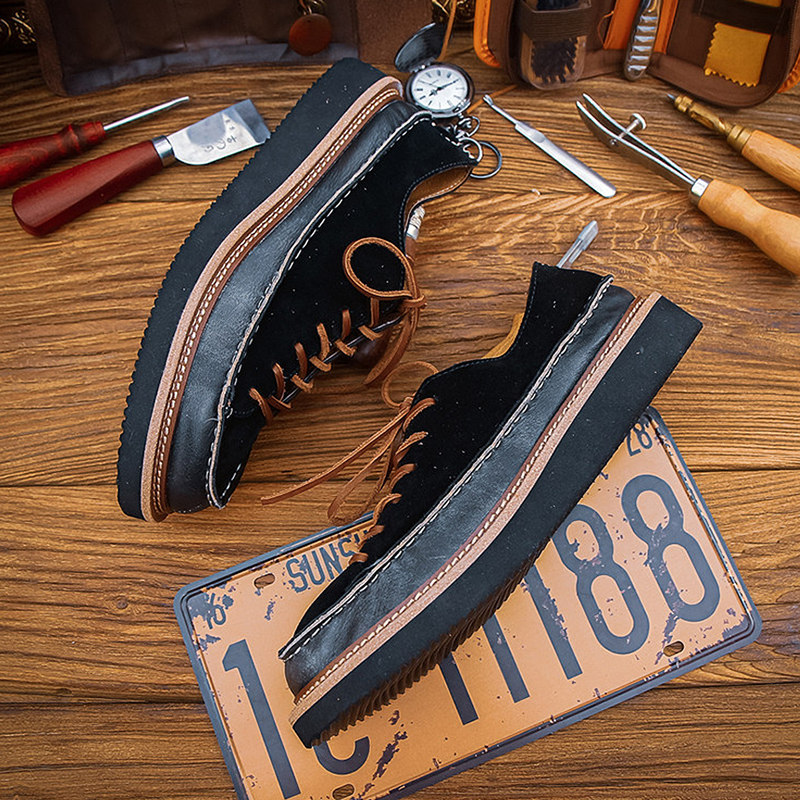 Casual Leather Low-cut Shoes V1033