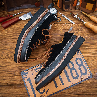 Casual Leather Low-cut Shoes V1033