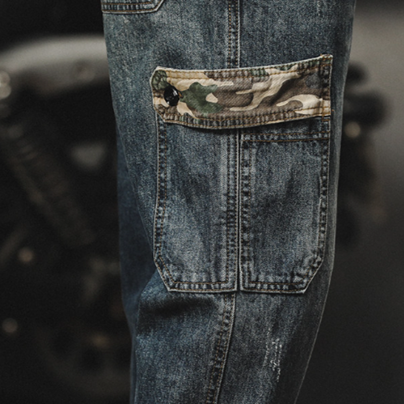 Camouflage Splice Cargo Pants V0972