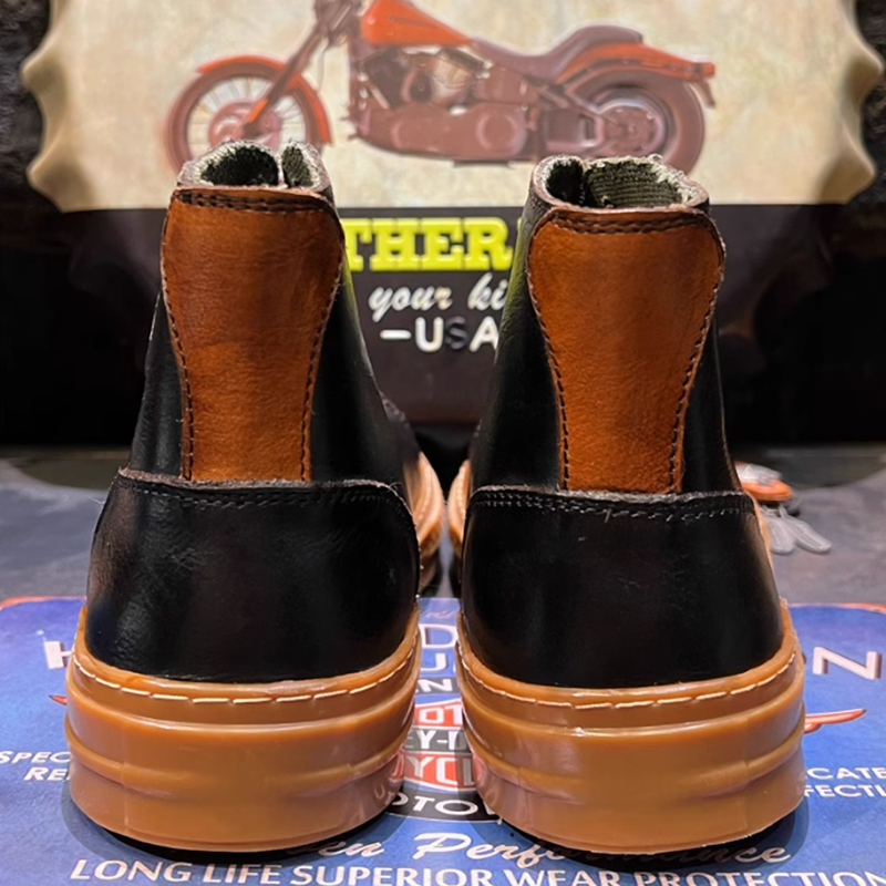 Vintage Cowhide High-Top Boots V0625