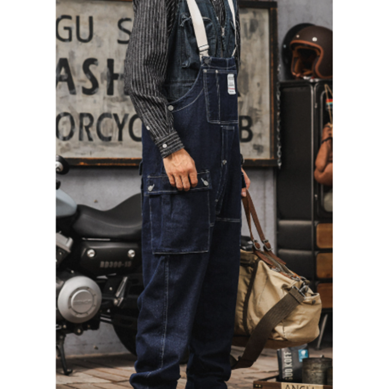 Retro Denim Work Overalls V0973