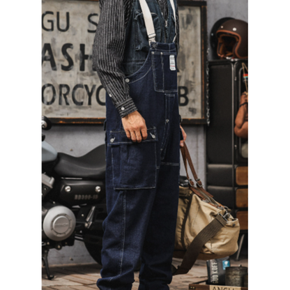 Retro Denim Work Overalls V0973