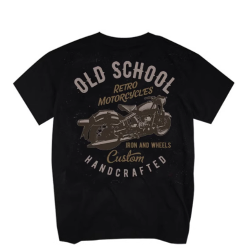 Retro Harley Print T-Shirt V0039