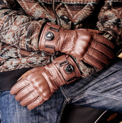 Vintage Leather Motorcycle Gloves V0862
