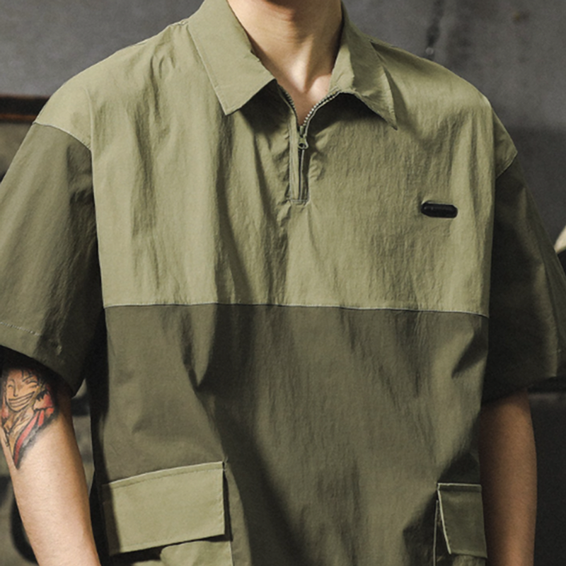 Quick-Dry Color Blocks Shirt V0970