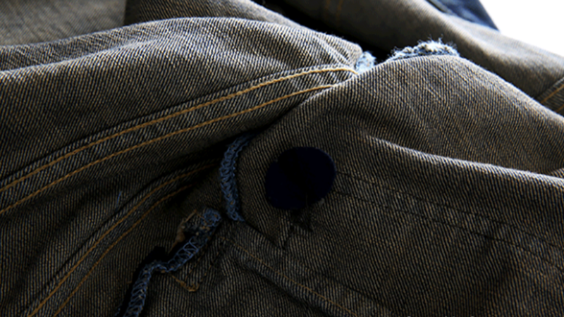 Retro Military Denim Jacket V0951