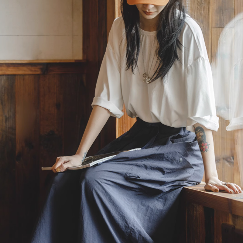 Casual Wide-Leg Work Pants V0648