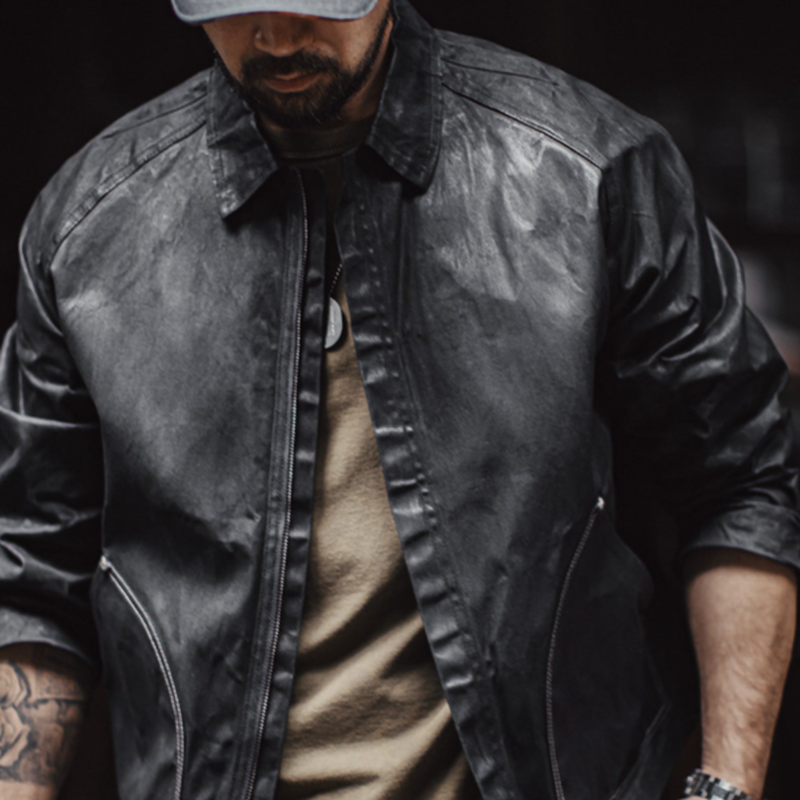 Vintage Waxed Casual Jacket V1053