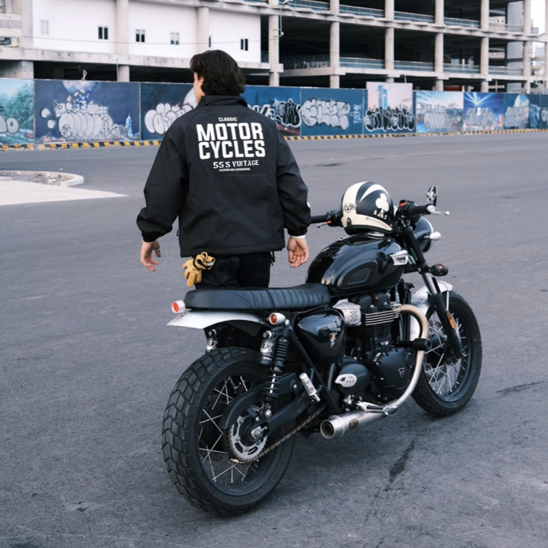 Retro Biker Coach Jacket V1014