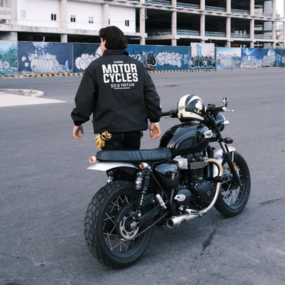 Retro Biker Coach Jacket V1014