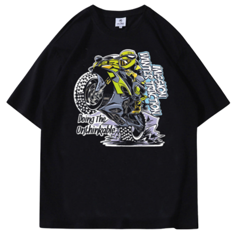 Retro Biker Graphic T-Shirt V0914