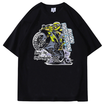 Retro Biker Graphic T-Shirt V0914