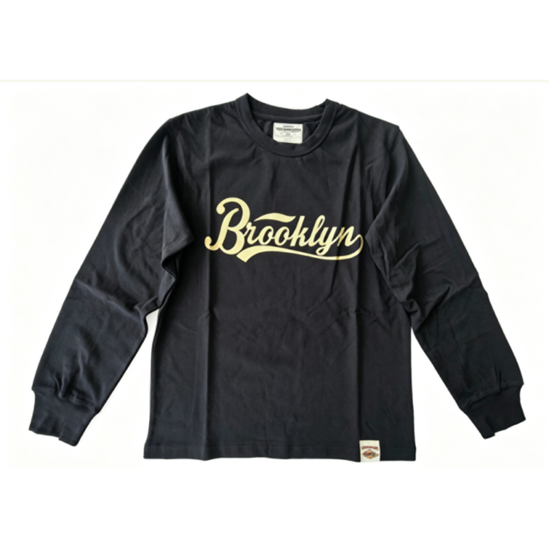 Heavyweight bike print  long sleeve T-shirt V0168