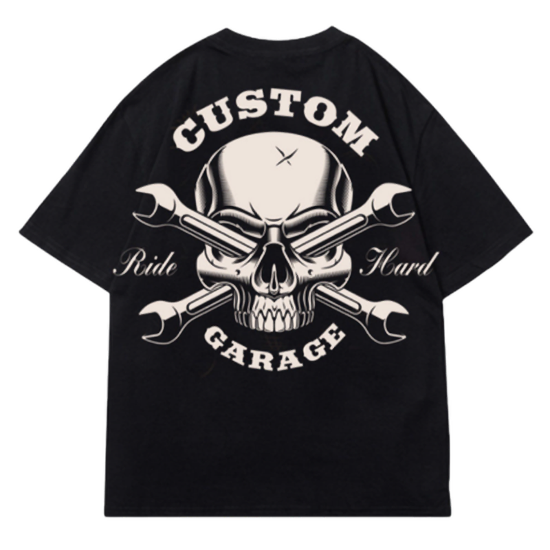 Skull Biker Club T-Shirt V0949