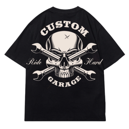 Skull Biker Club T-Shirt V0949