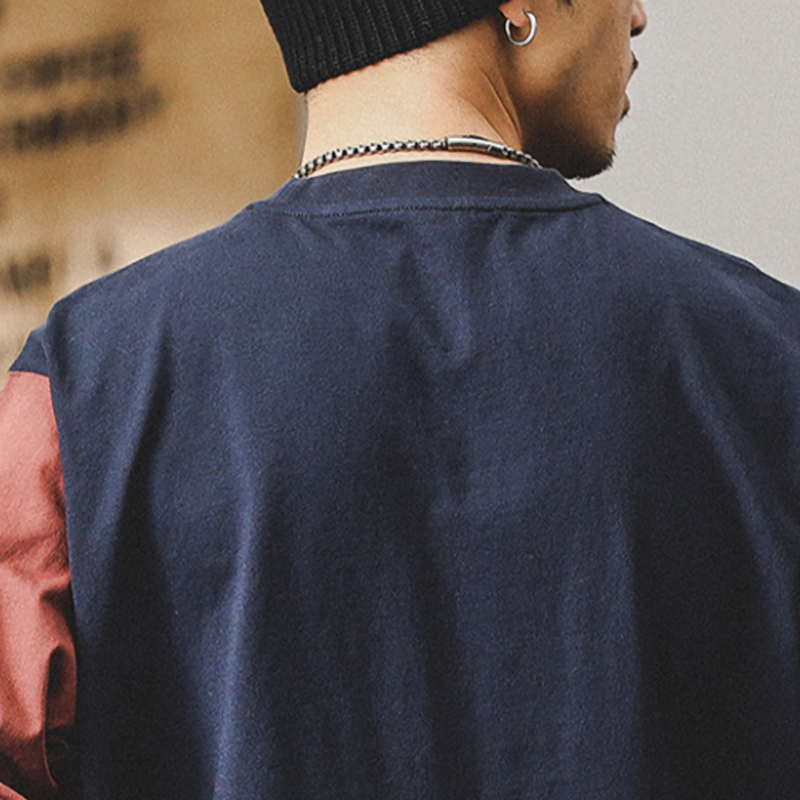 Retro Color Block T-Shirt V0930