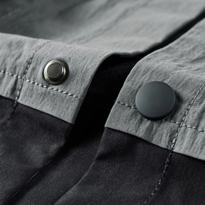 Urban Colorblock Multi-Pocket Shirt V0587