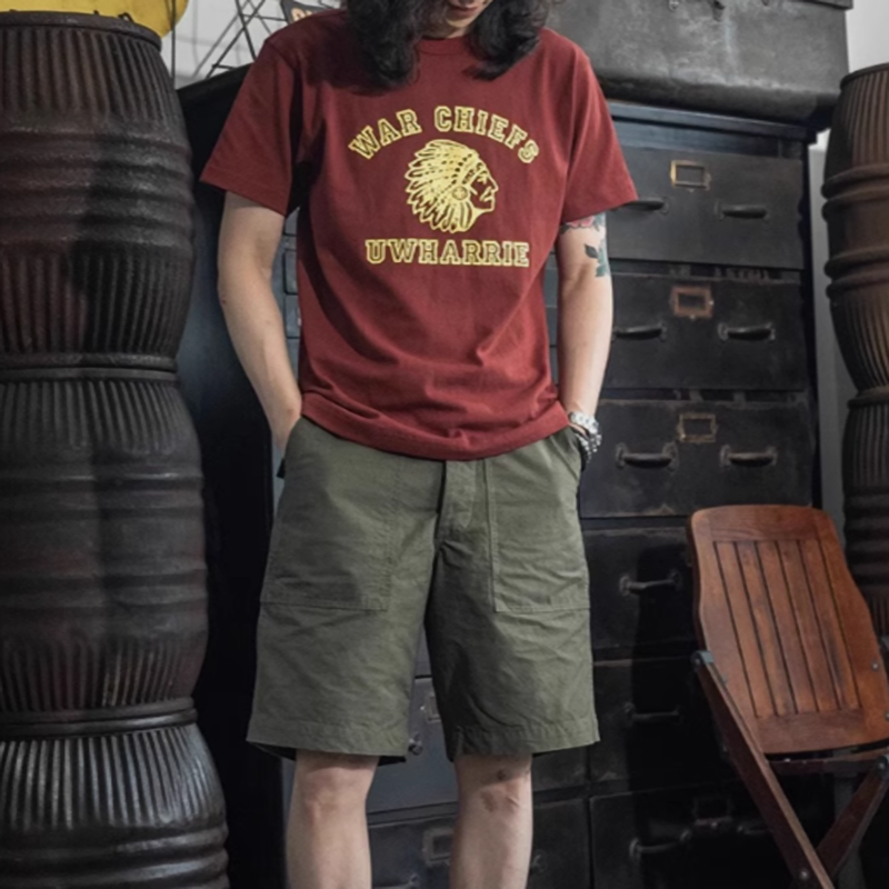 Heavyweight Vintage Indian Print Tee V0674