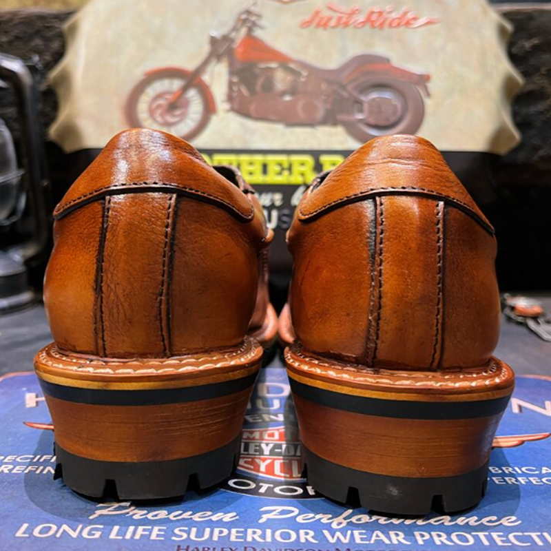 Retro Leather duck Shoes V0908