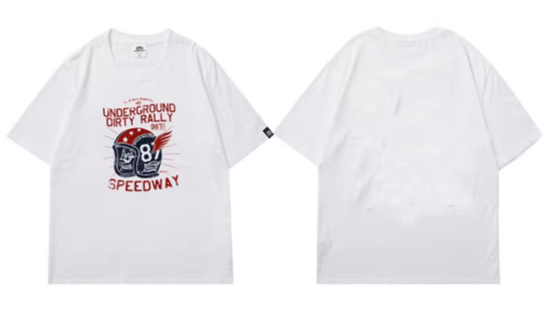 American Motorcycle Print T-Shirt V0028