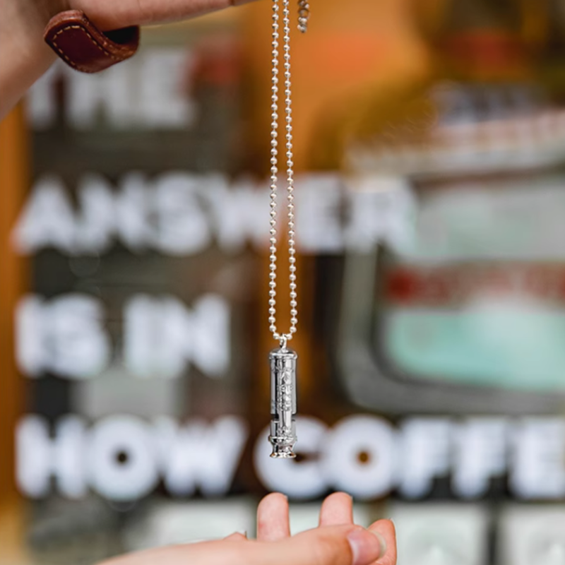 American Vintage Silver Whistle Necklace V0663