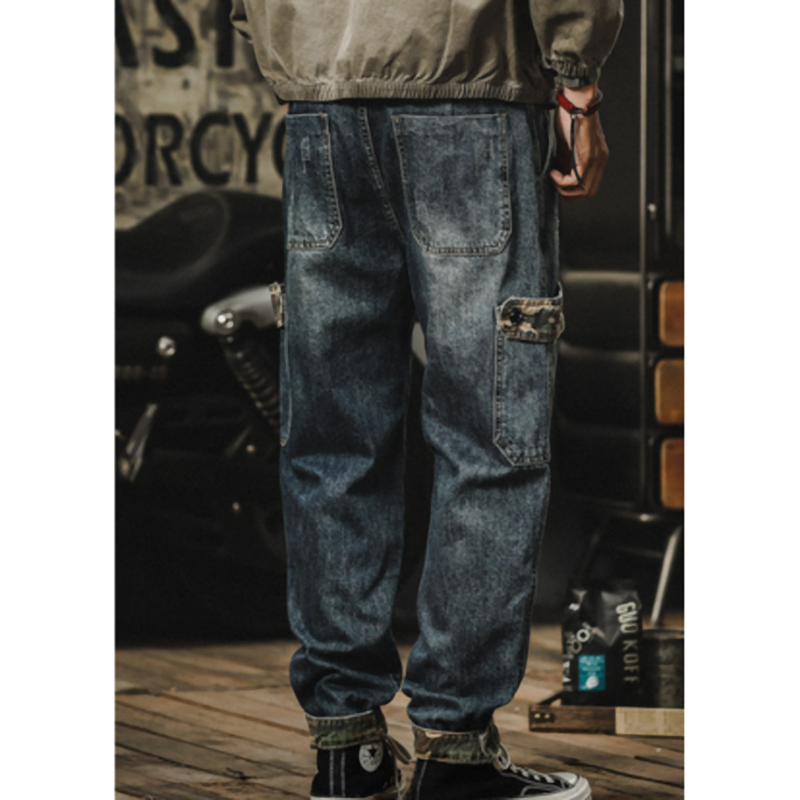 Camouflage Splice Cargo Pants V0972