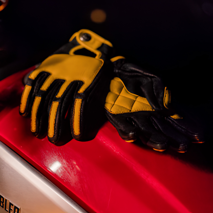 Retro Deerskin Motorcycle Gloves V1029