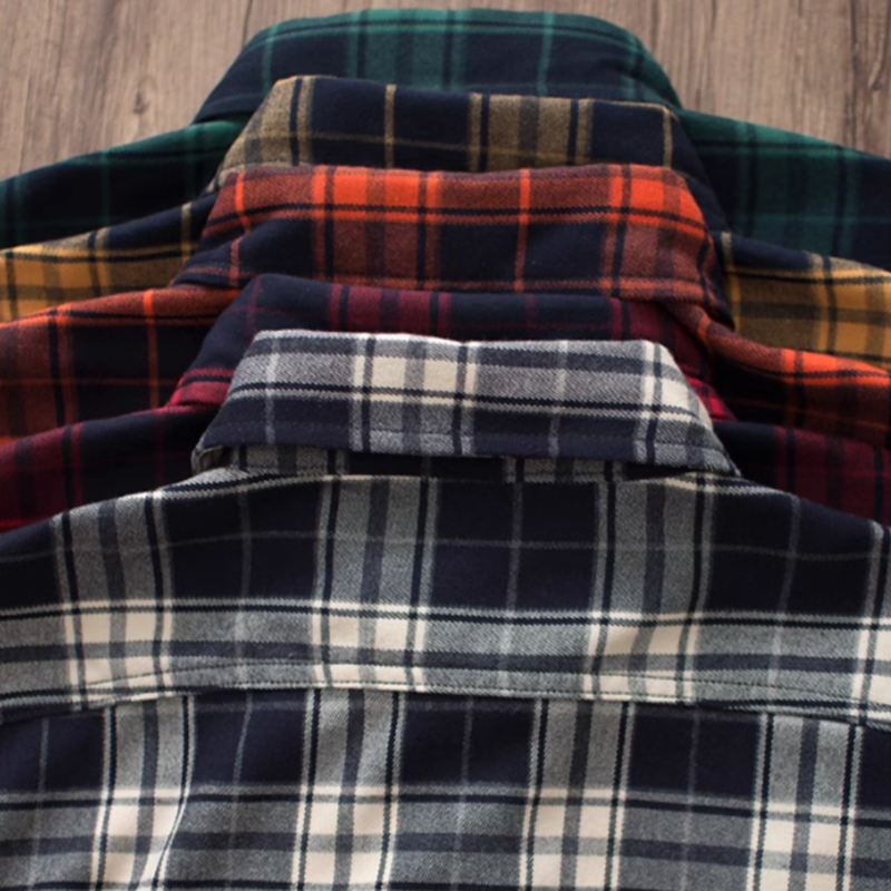 Heavyweight retro check shirt V0198