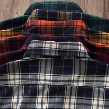 Heavyweight retro check shirt V0198