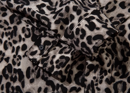 Leopard print retro shirt V0414