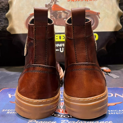 Vintage American Cowhide Biker Boots V0626