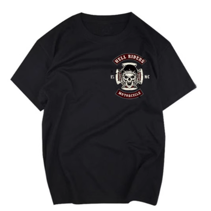 Crewneck Skull Rider T-shirt V0027