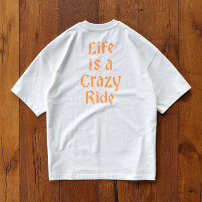 Biker style back logo T-shirt V0485