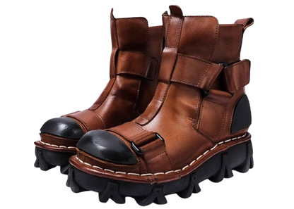 Thick-soled strap bike boots V0238