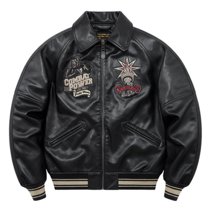 Vintage Biker Cotton Jacket V0848