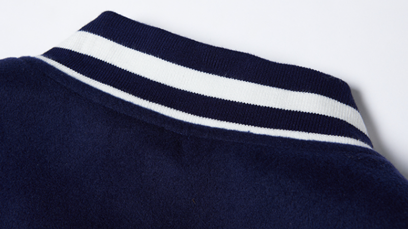 Big size Blue and White Baseball Jacket V0814