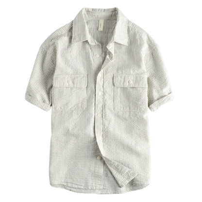 Retro Stripe Work Shirt V0682